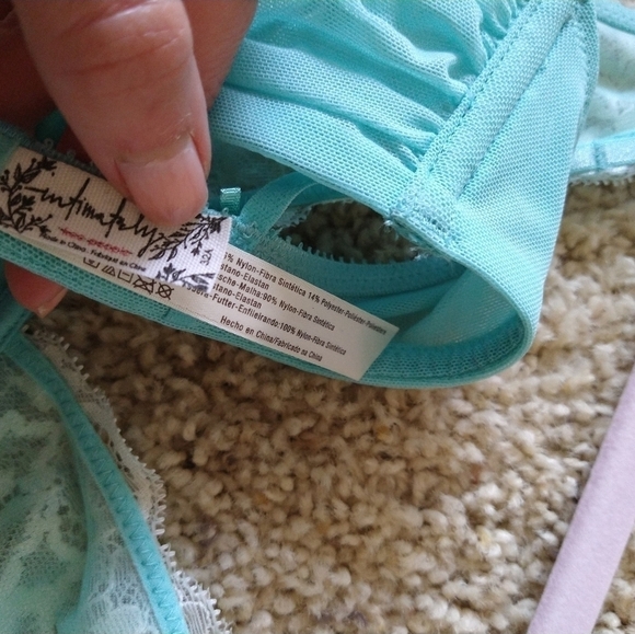 Intimately by Free People Women’s Fools Gold Underwire Bra Teal 32A Bralette - Picture 5 of 8